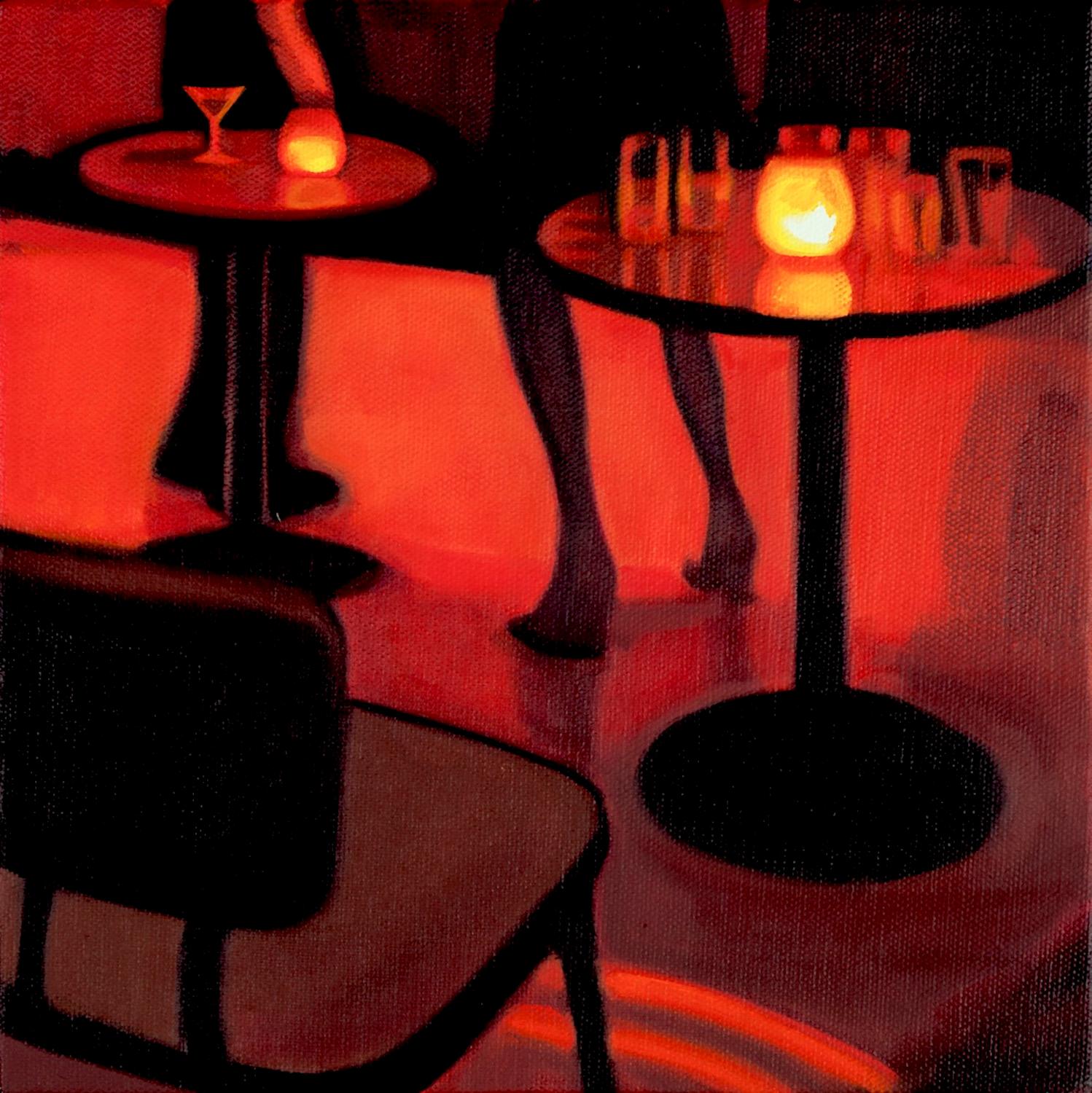 Hadley Northrop Figurative Painting - Legs at the MakeOut Room, Oil Painting