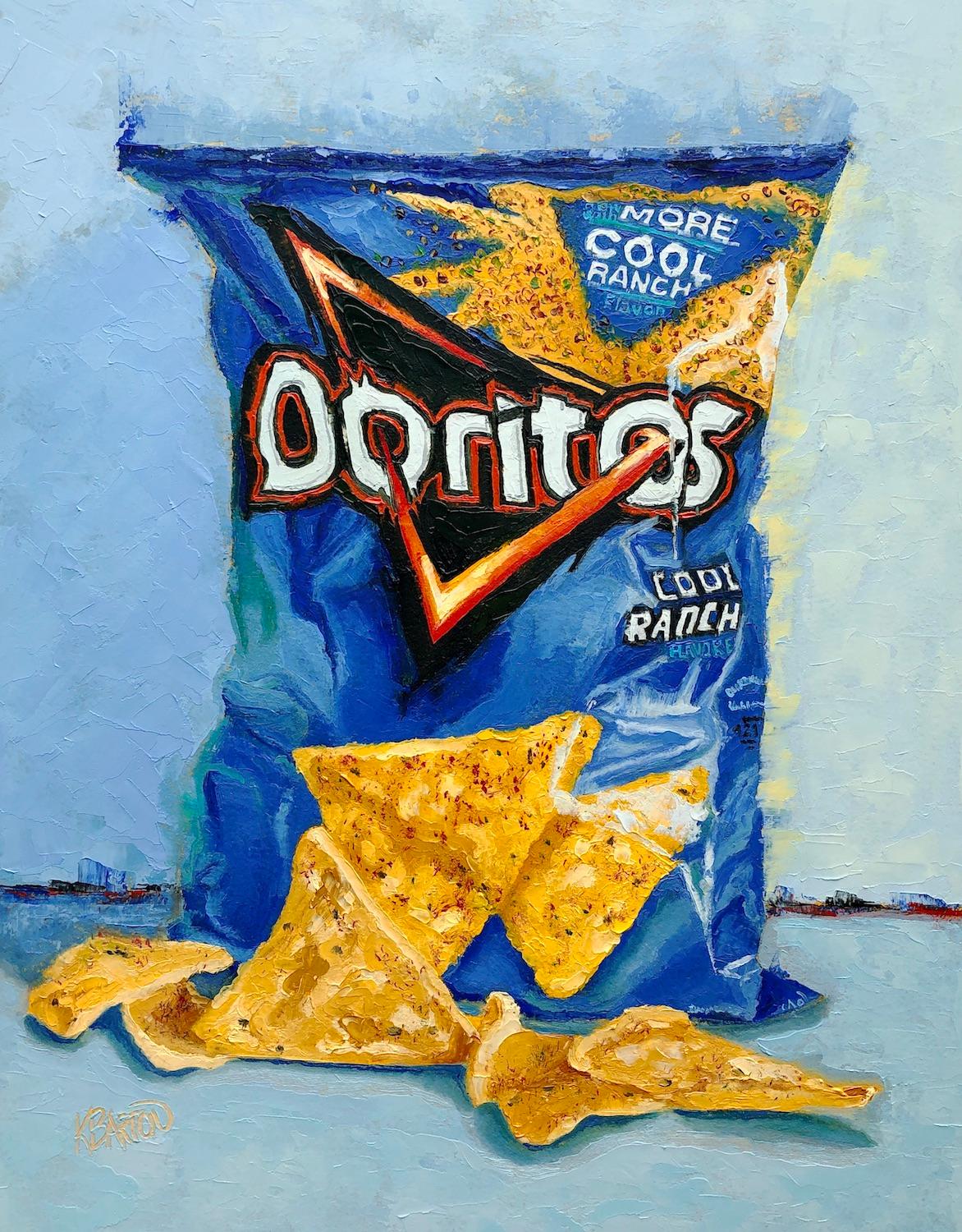 Irresistible Ranch Doritos, Oil Painting - Art by Karen Barton