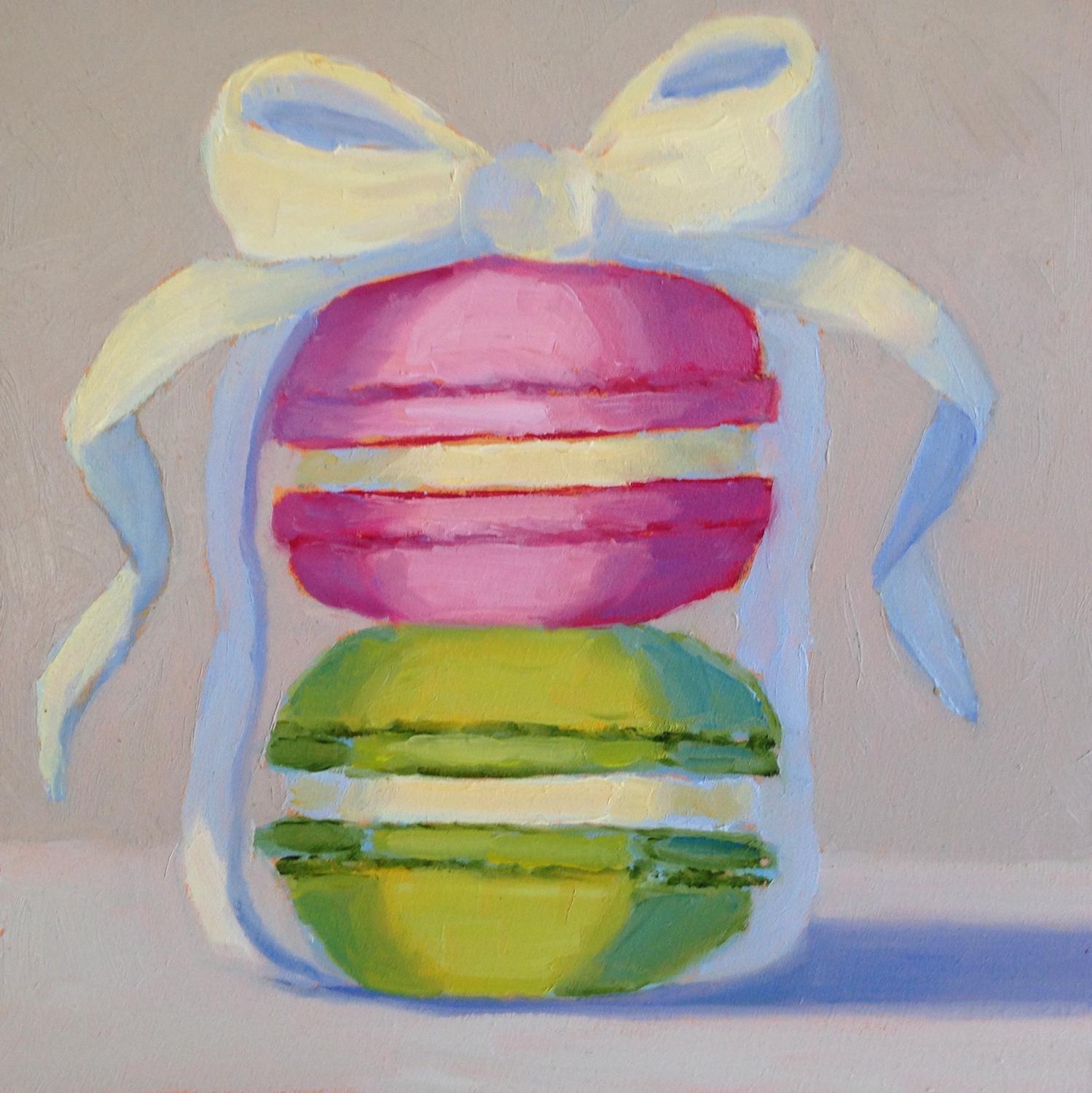 Two Macarons, Oil Painting