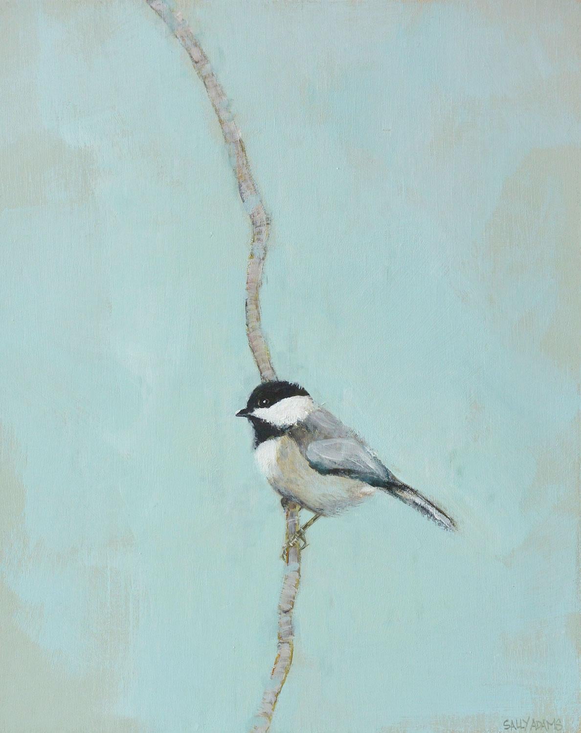 Chickadee, Original Painting - Art by Sally Adams