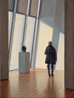 Museum Encounter, Oil Painting