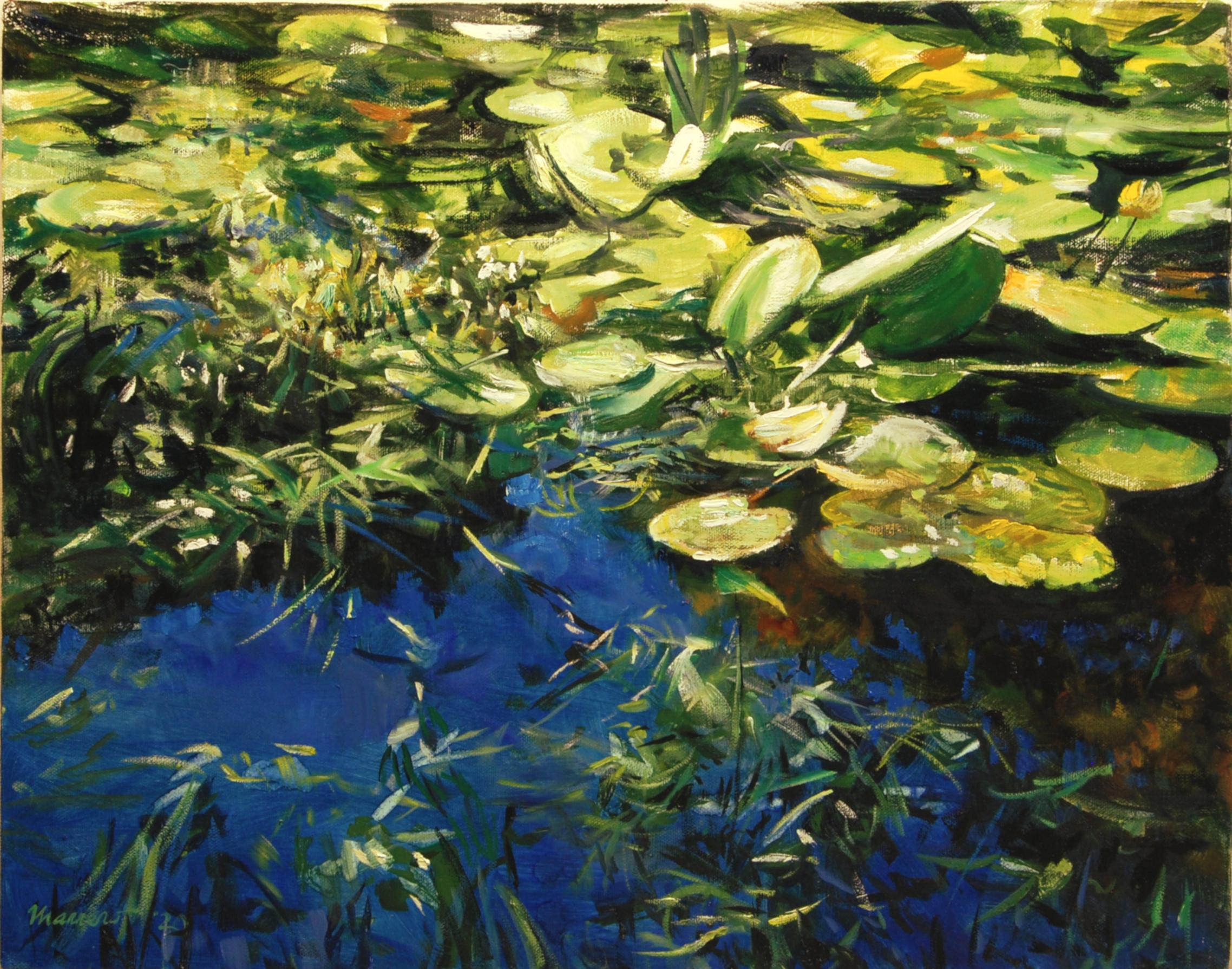 Water Lilies: Bright Morning, Oil Painting