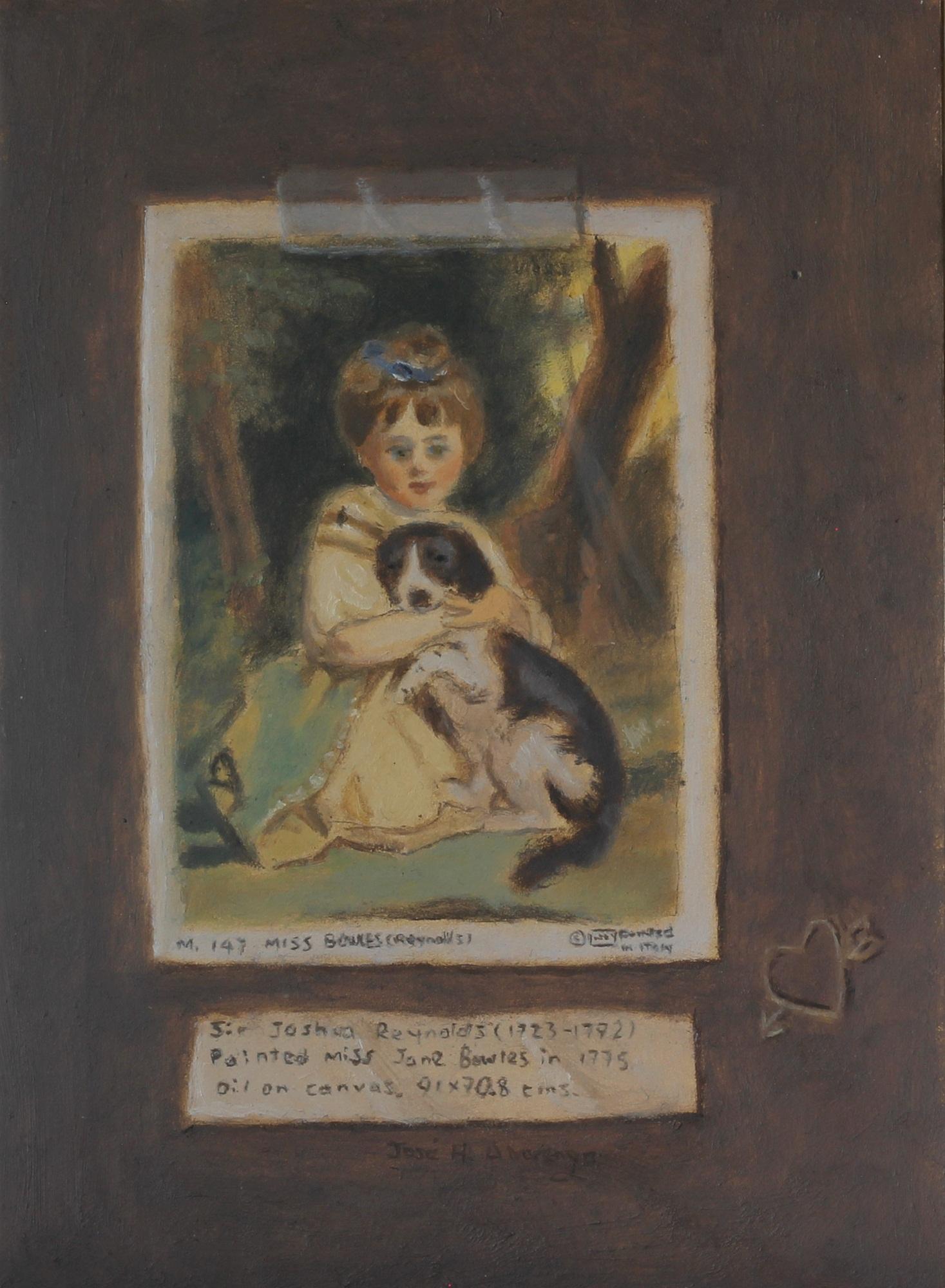 Jose H. Alvarenga Animal Painting - Love Me, Love My Dog, Oil Painting