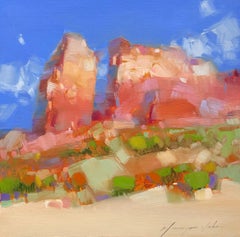 Desert Cliffs, Oil Painting