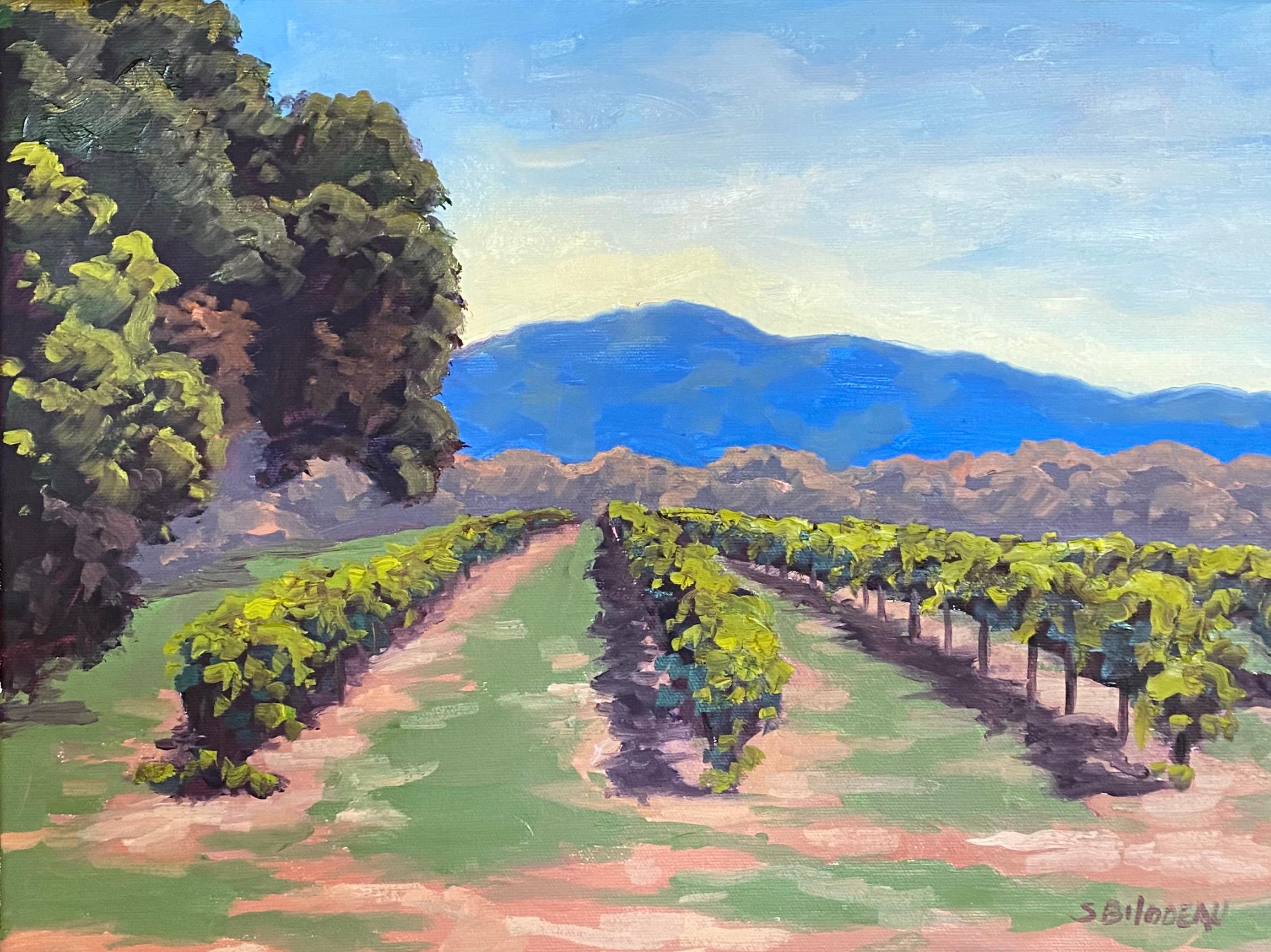 Steven Guy Bilodeau Landscape Painting - Mt Konocti Vineyards, Oil Painting
