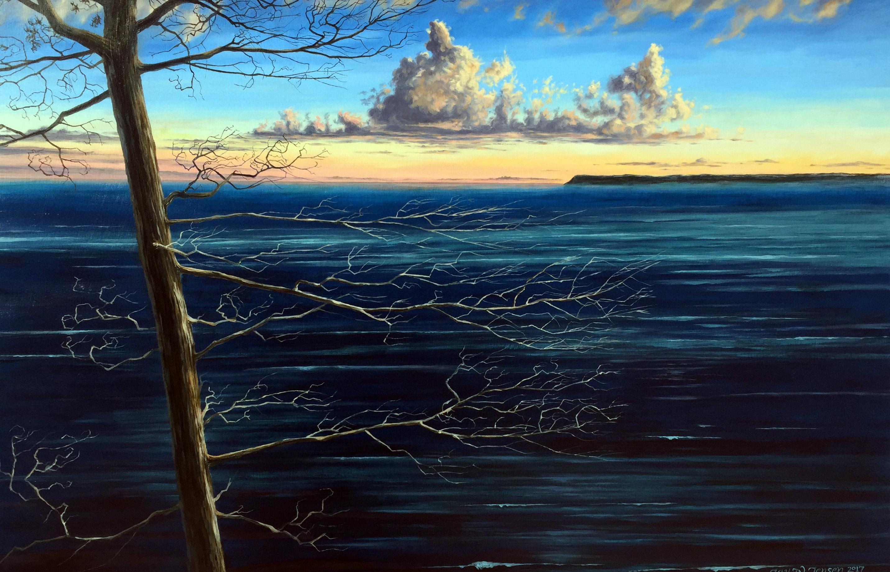 Jay Jensen Landscape Painting - Dead Pine Evening, Oil Painting