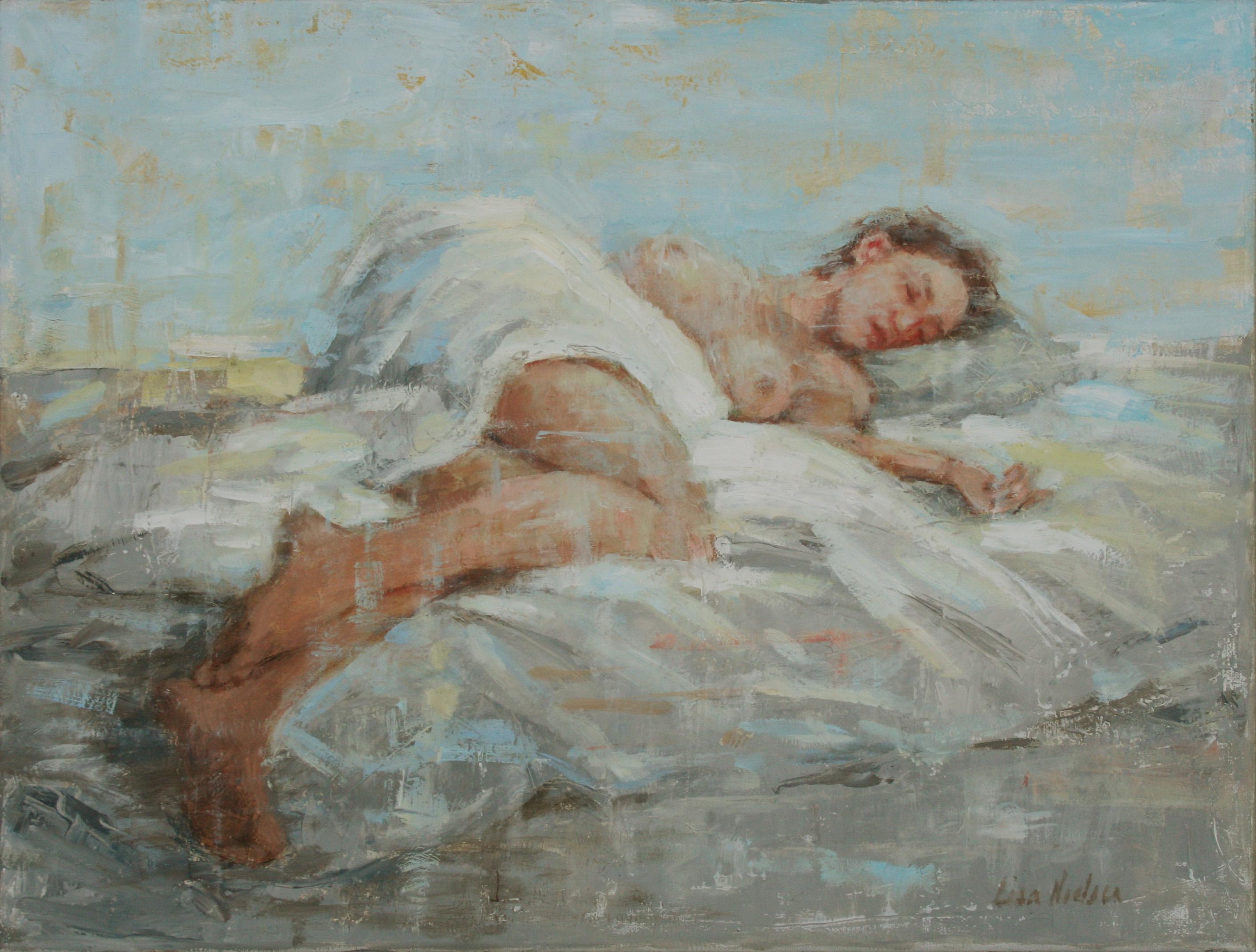 Lisa Nielsen Nude Painting - Restful II, Oil Painting