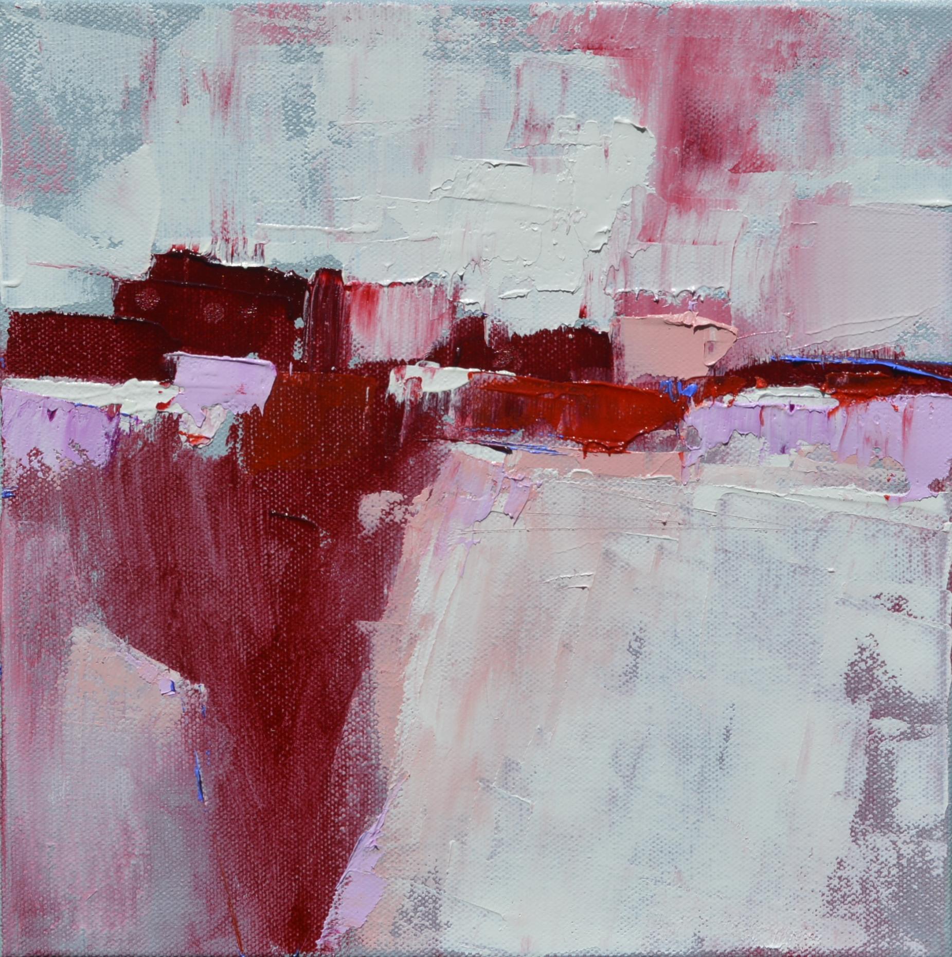 Patrick O'Boyle Abstract Painting - Crimson Dream Land, Abstract Oil Painting