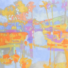 Used Boardwalk Bridge, Abstract Painting