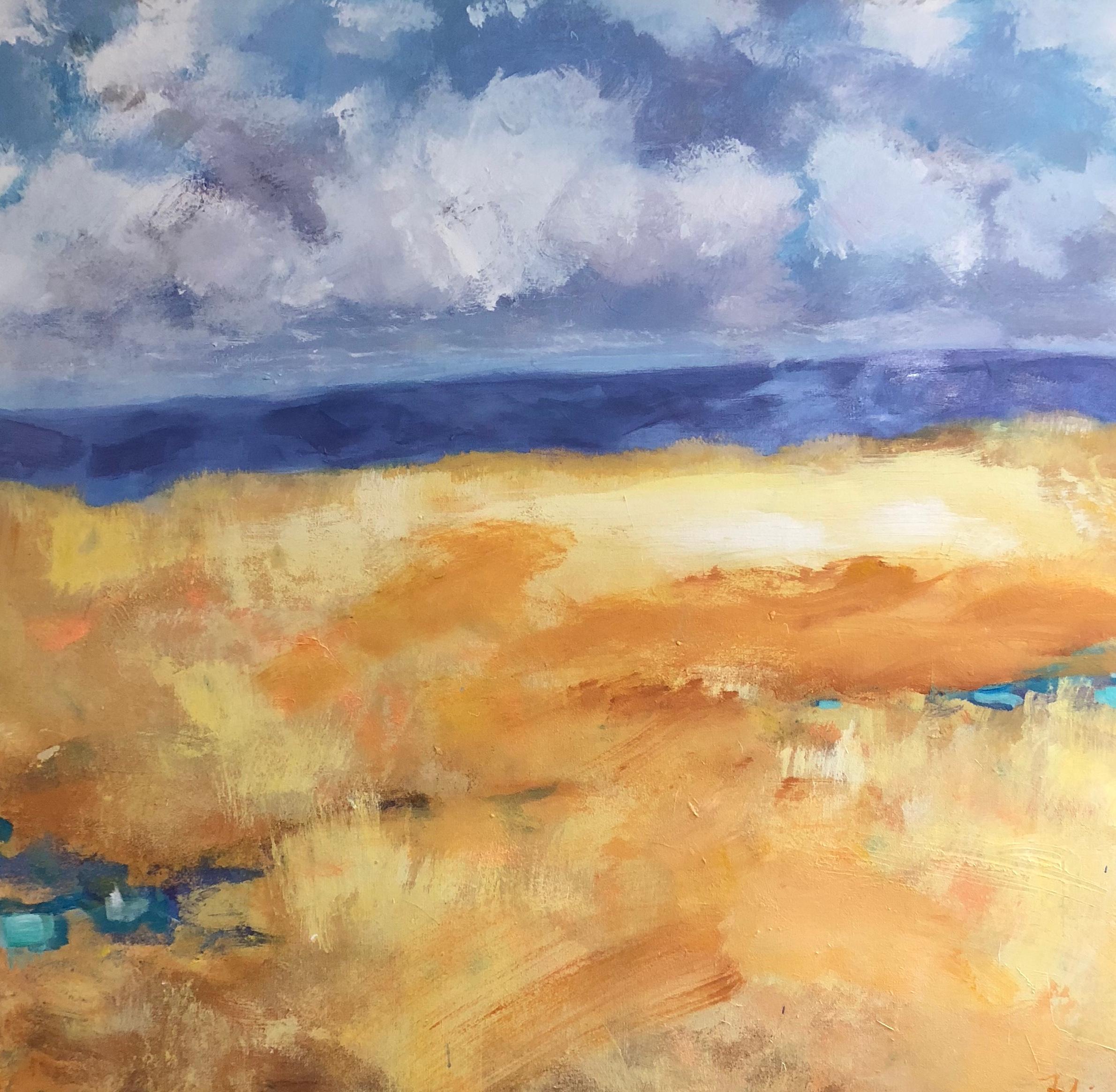 Patricia Fabian Landscape Painting - Amber Waves, Original Painting