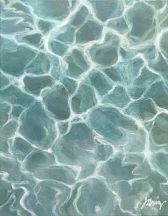 Vintage Poolside, Oil Painting