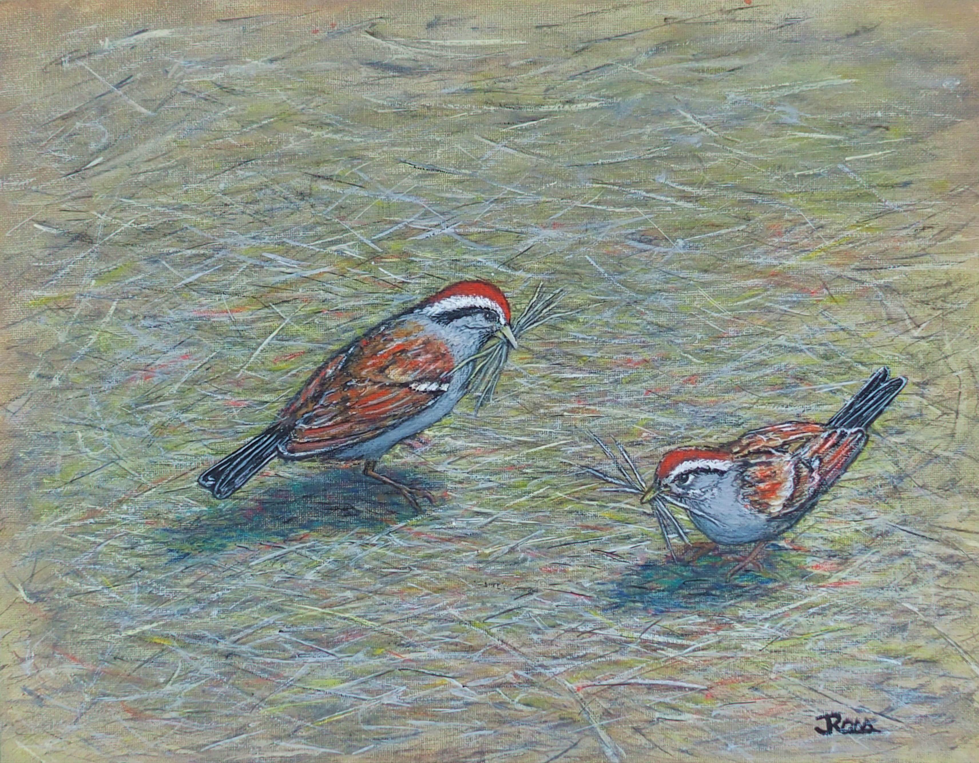 We'll Build a Nest Together, Original Painting - Art by Jennifer Ross