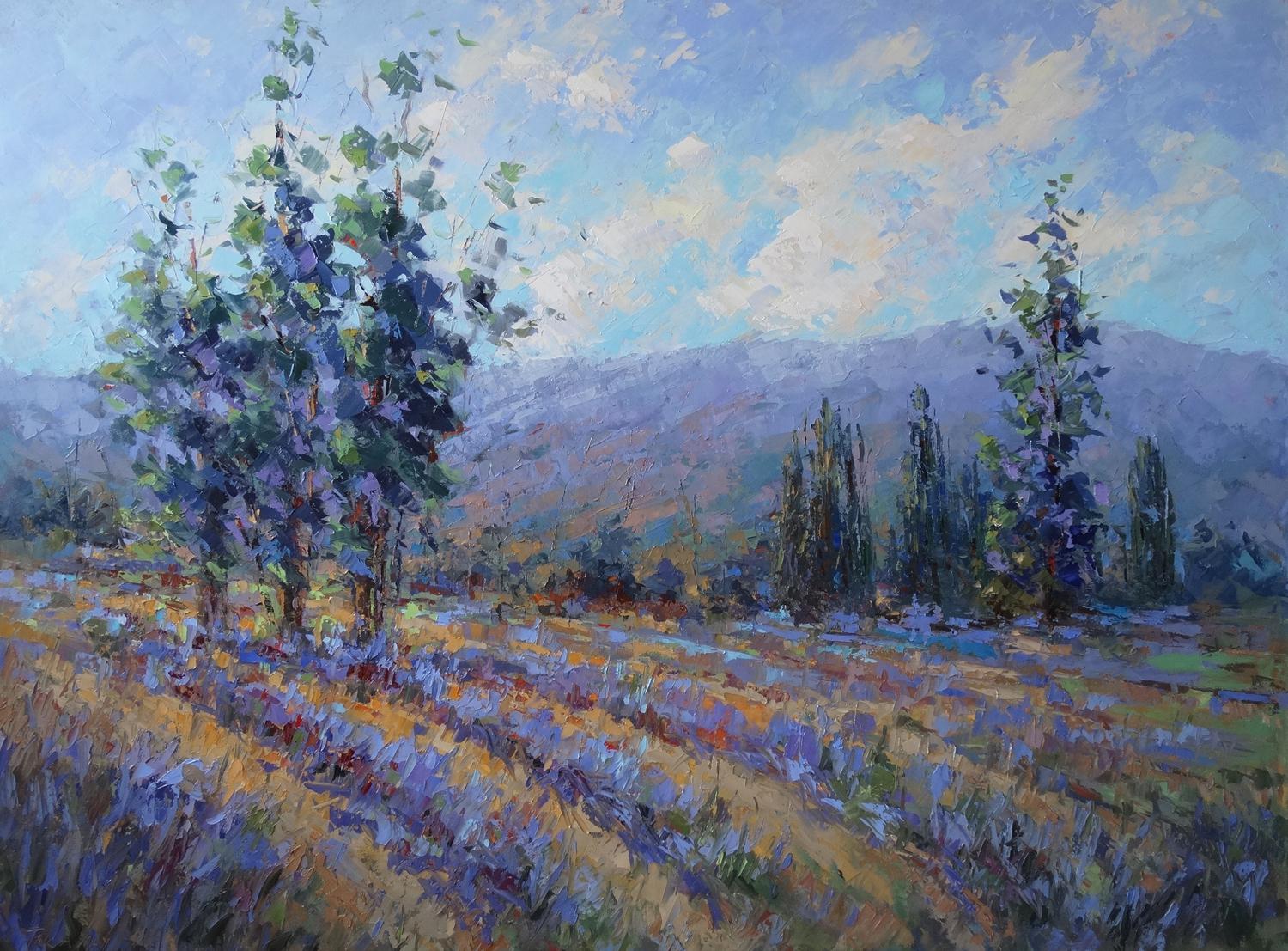 Country Lavender, Oil Painting - Art by Tricia May