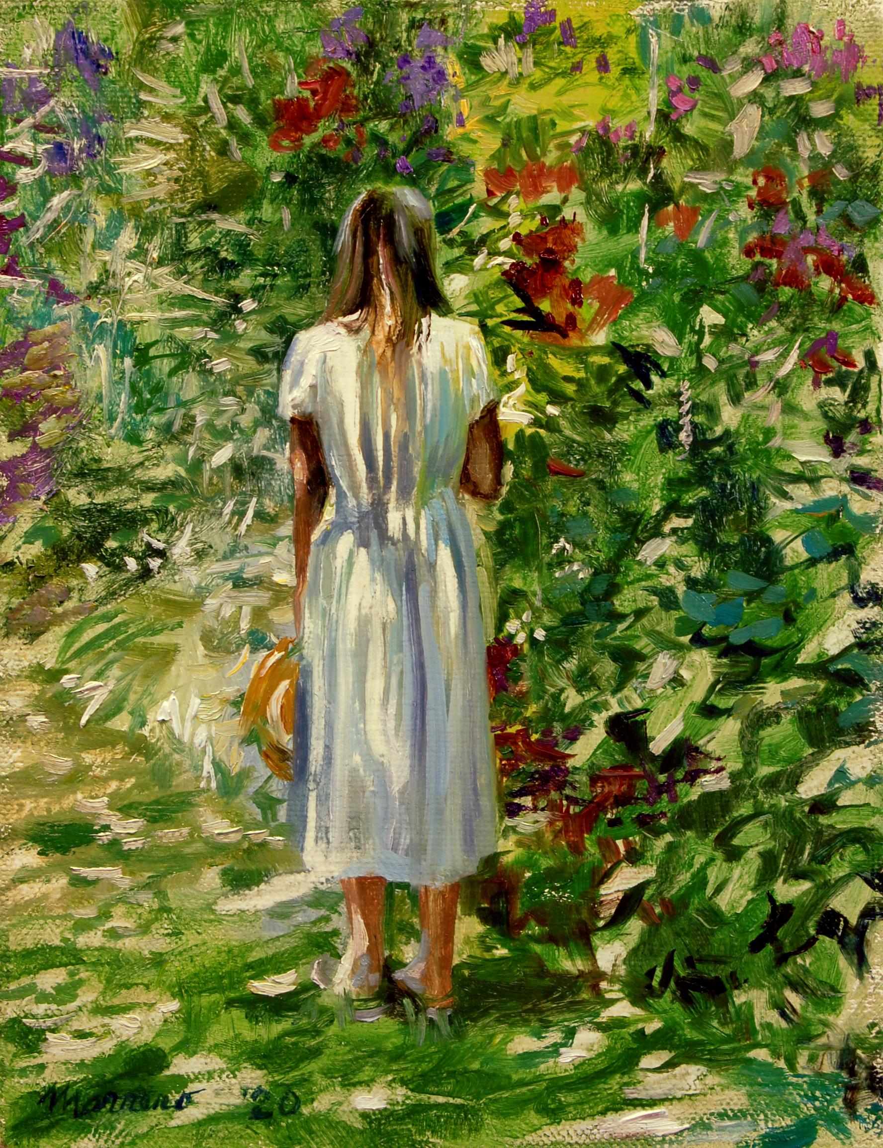 The Dappled Dress, Oil Painting - Art by Onelio Marrero