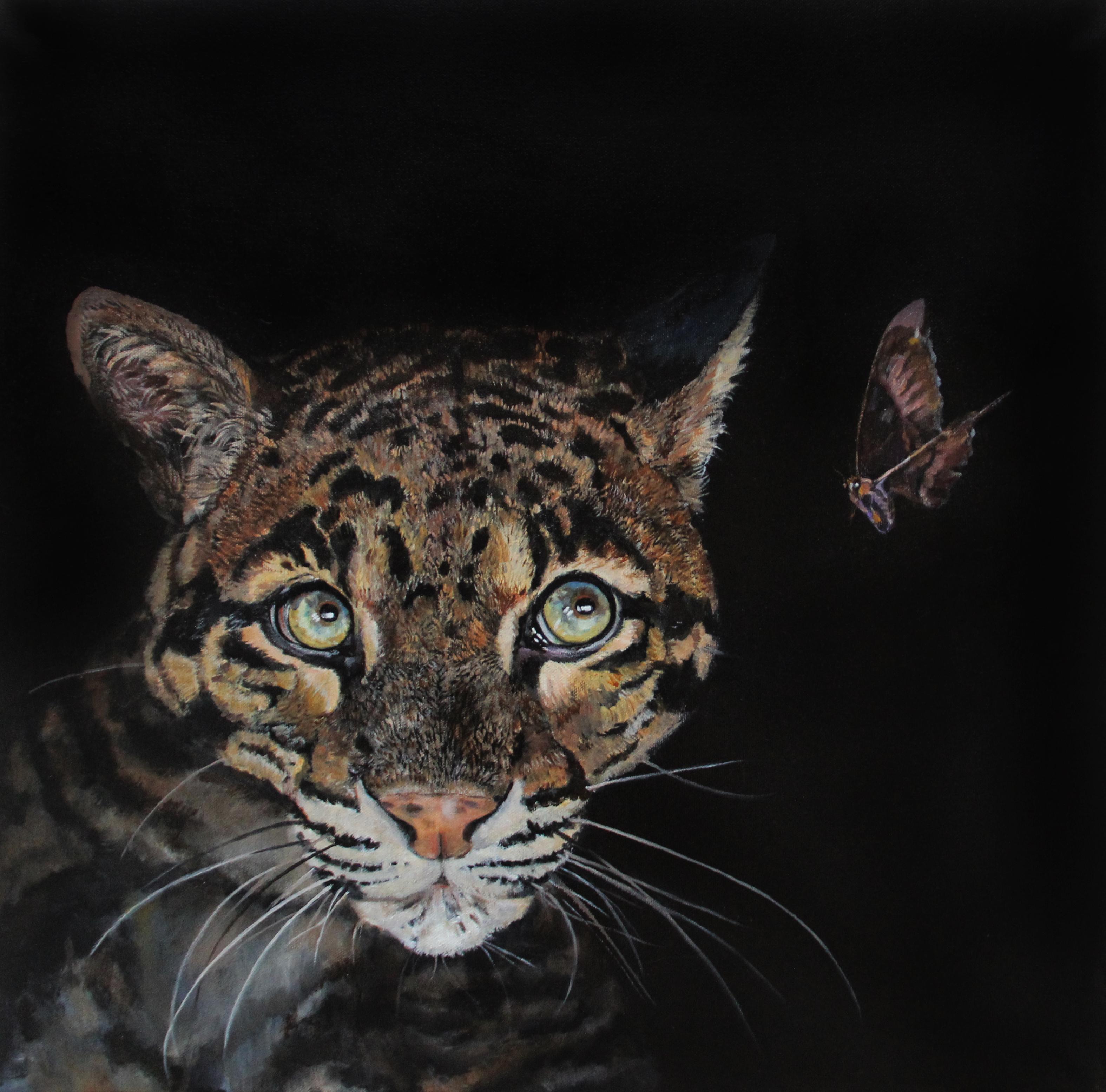 Clouded Leopard, Oil Painting - Art by Jan Fontecchio Perley