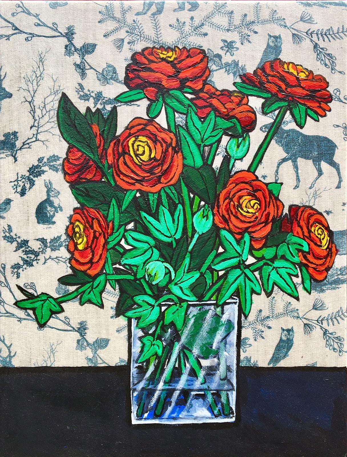 Greg Angelone Still-Life Painting - Flowers #19, Original Painting