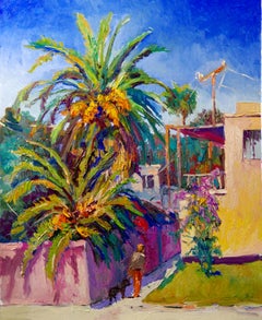 Warm Summer Day in California, Noon, Oil Painting