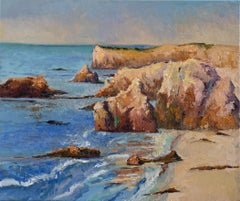 Pacific Ocean, Rocks, Oil Painting