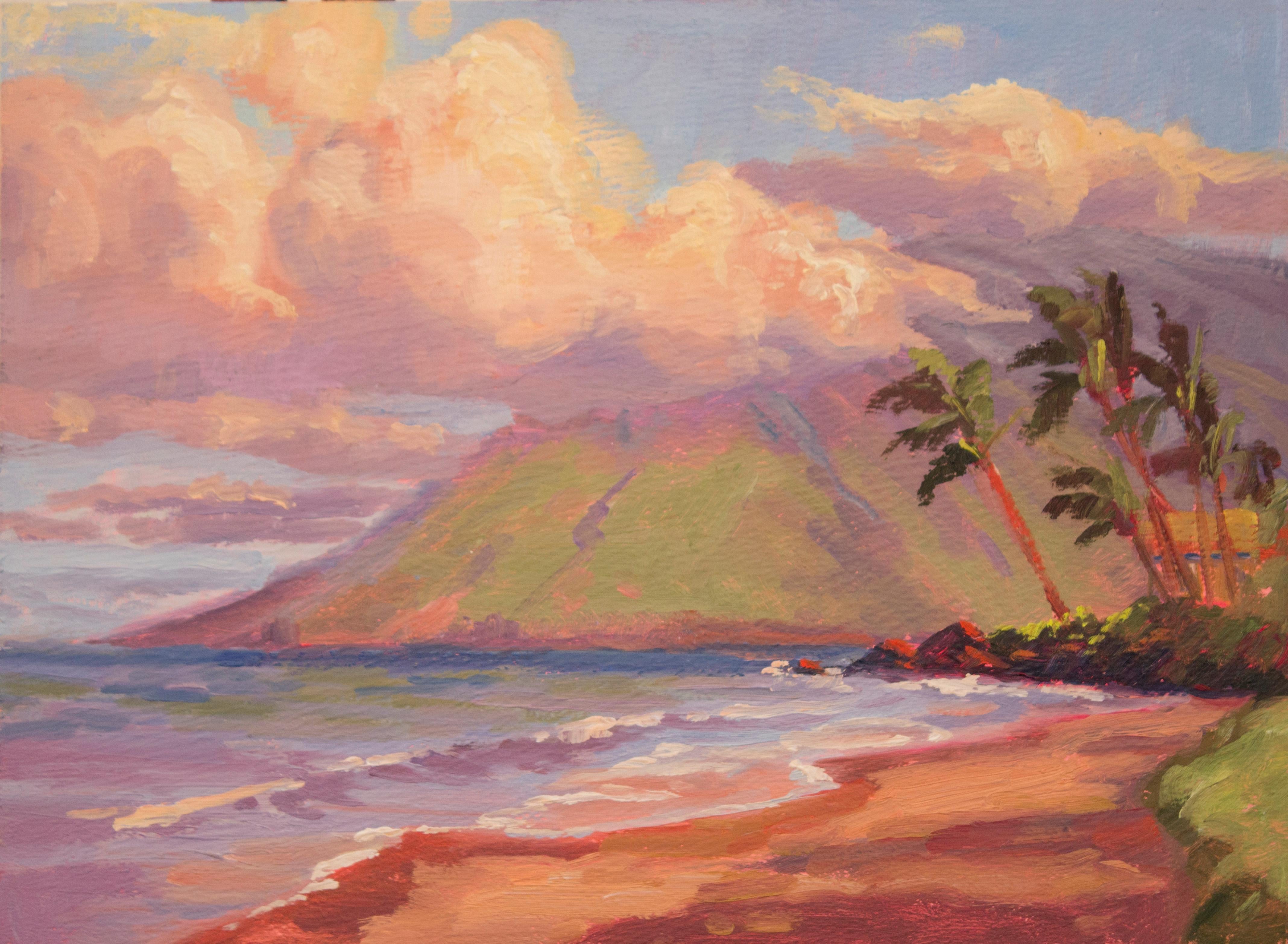 West Maui in Spring, Oil Painting - Art by Karen E Lewis