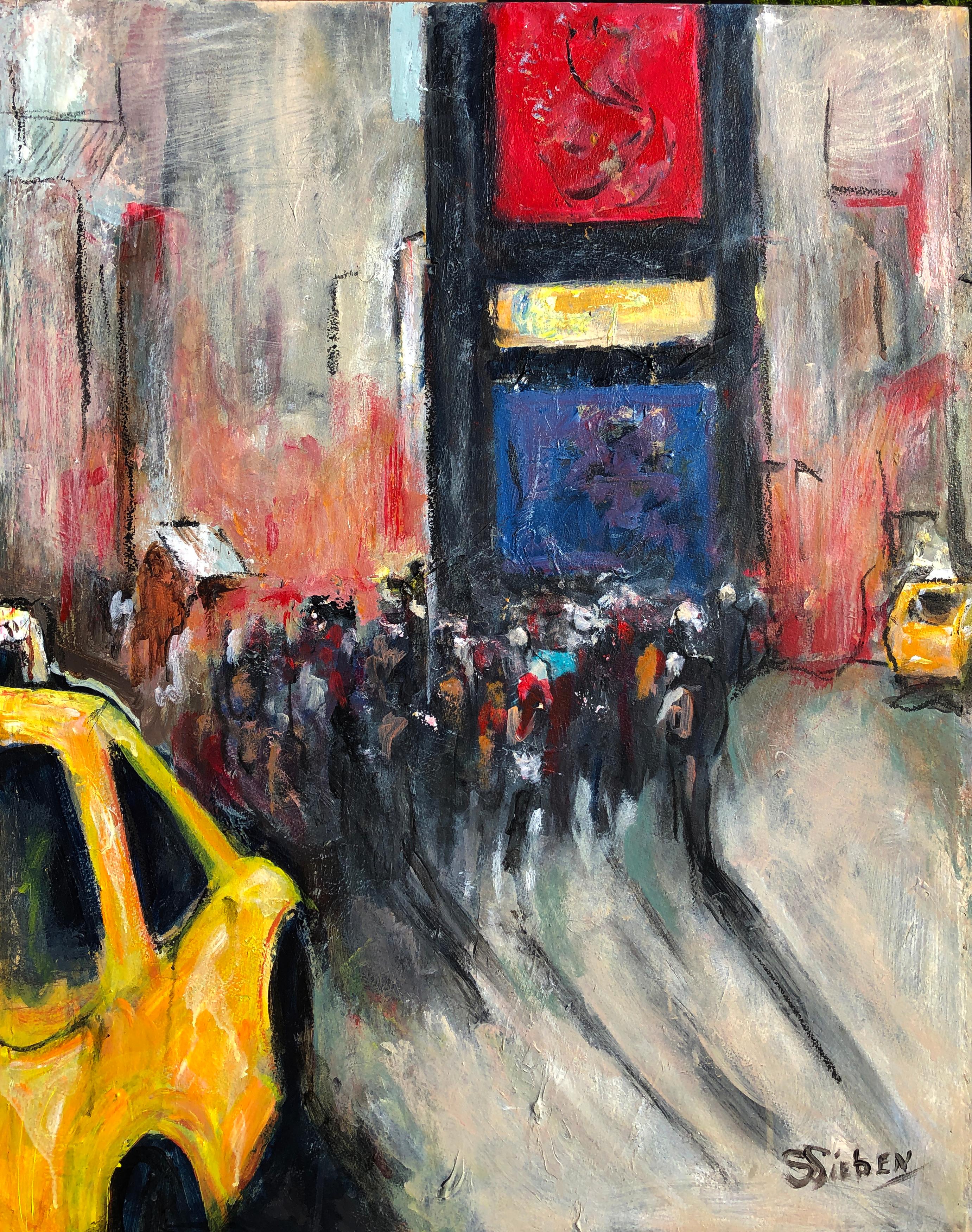 Times Square II, Original Painting - Art by Sharon Sieben