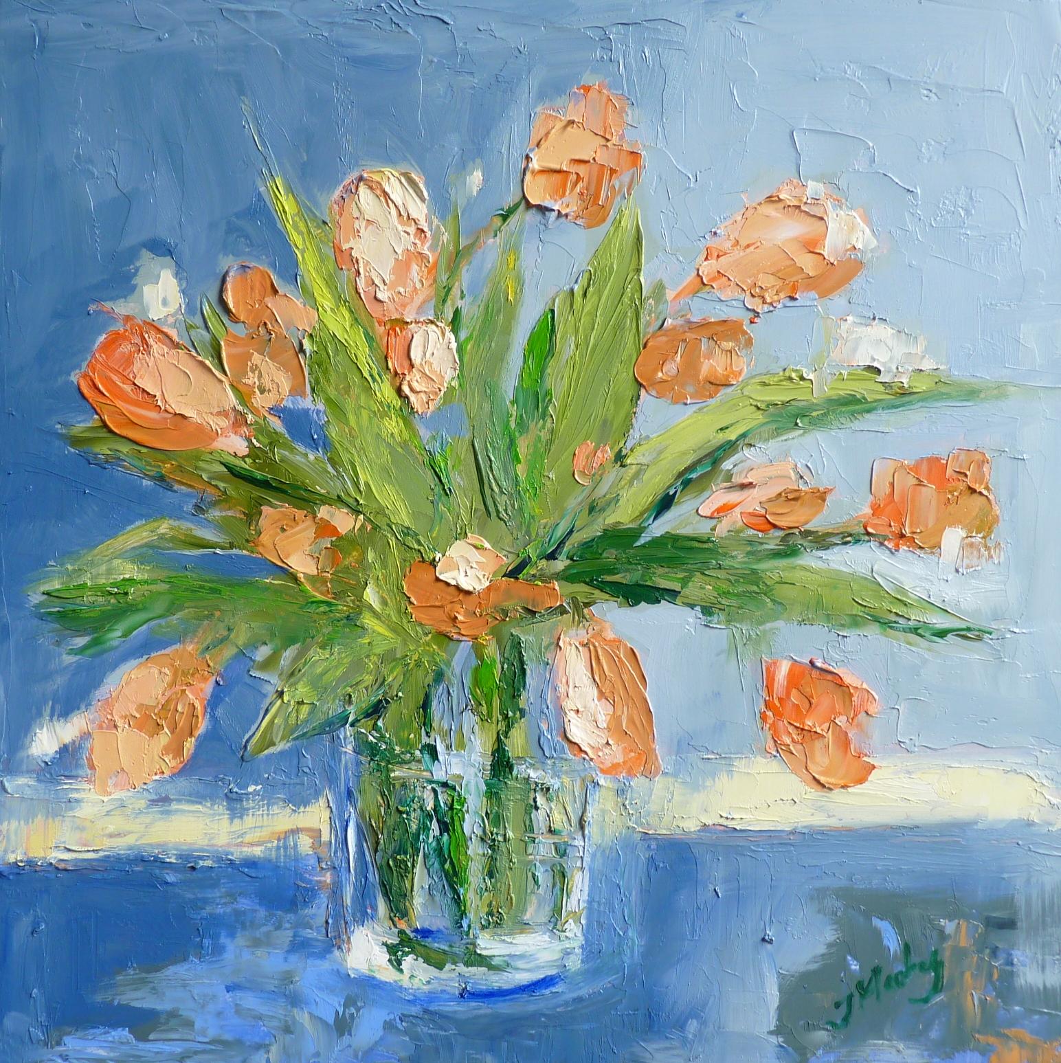 Early Summer Creamsicle, Oil Painting - Art by Judy Mackey