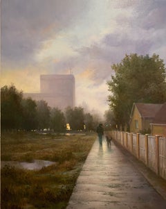 Peinture à l'huile, après la pluie