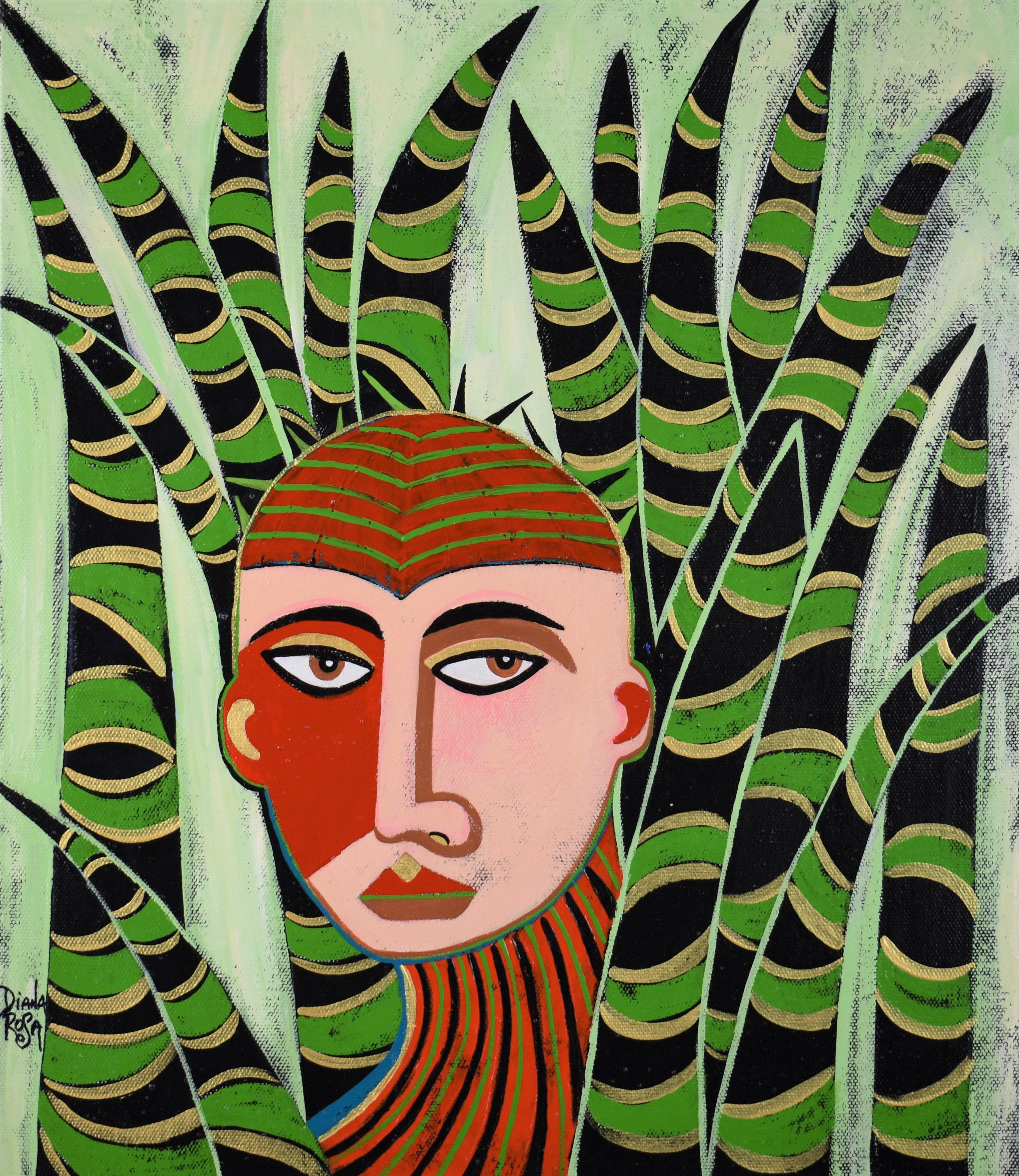 Jungle Man, Original Painting - Art by Diana Rosa