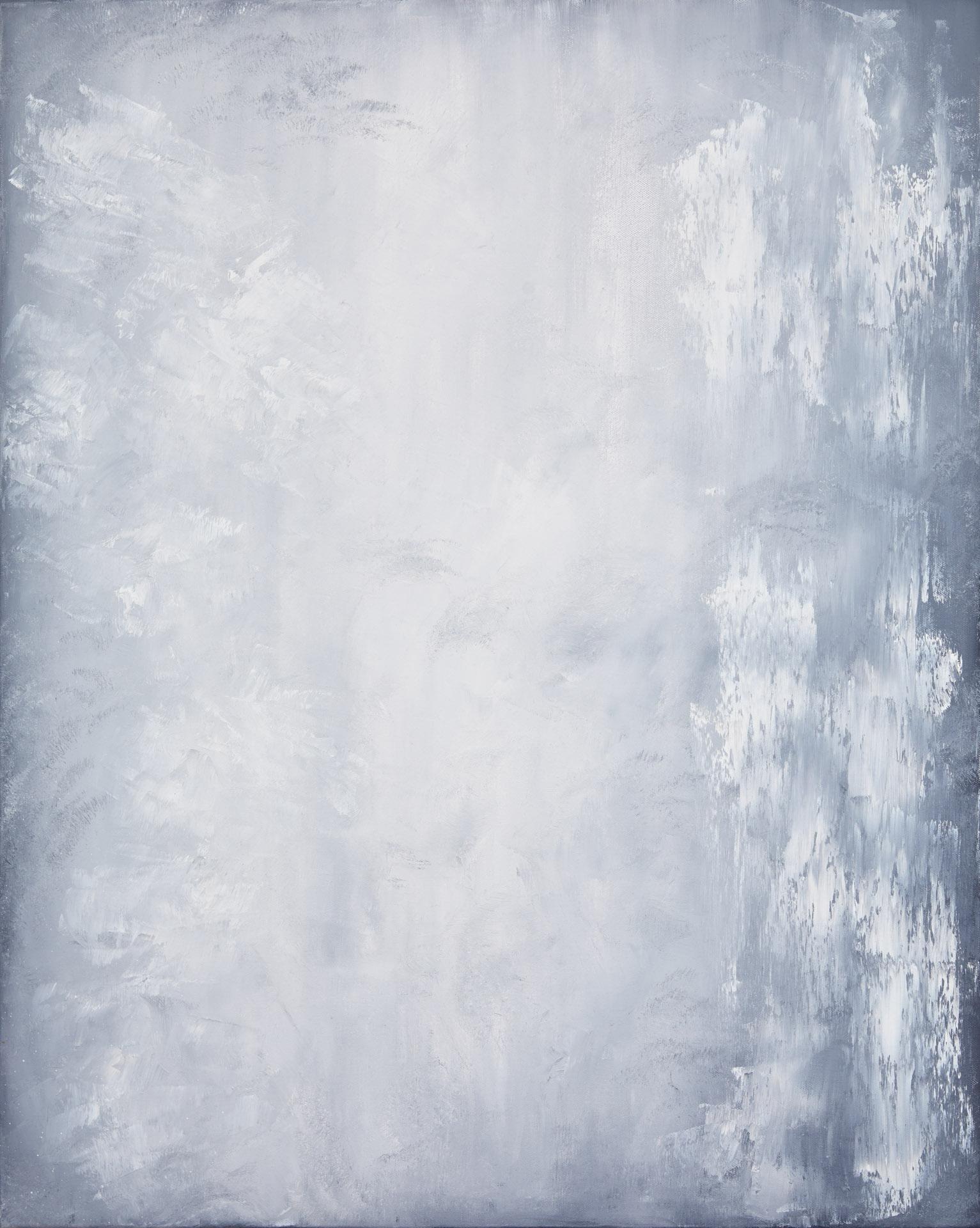 Morgan Fite Abstract Painting - White as Snow, Abstract Oil Painting
