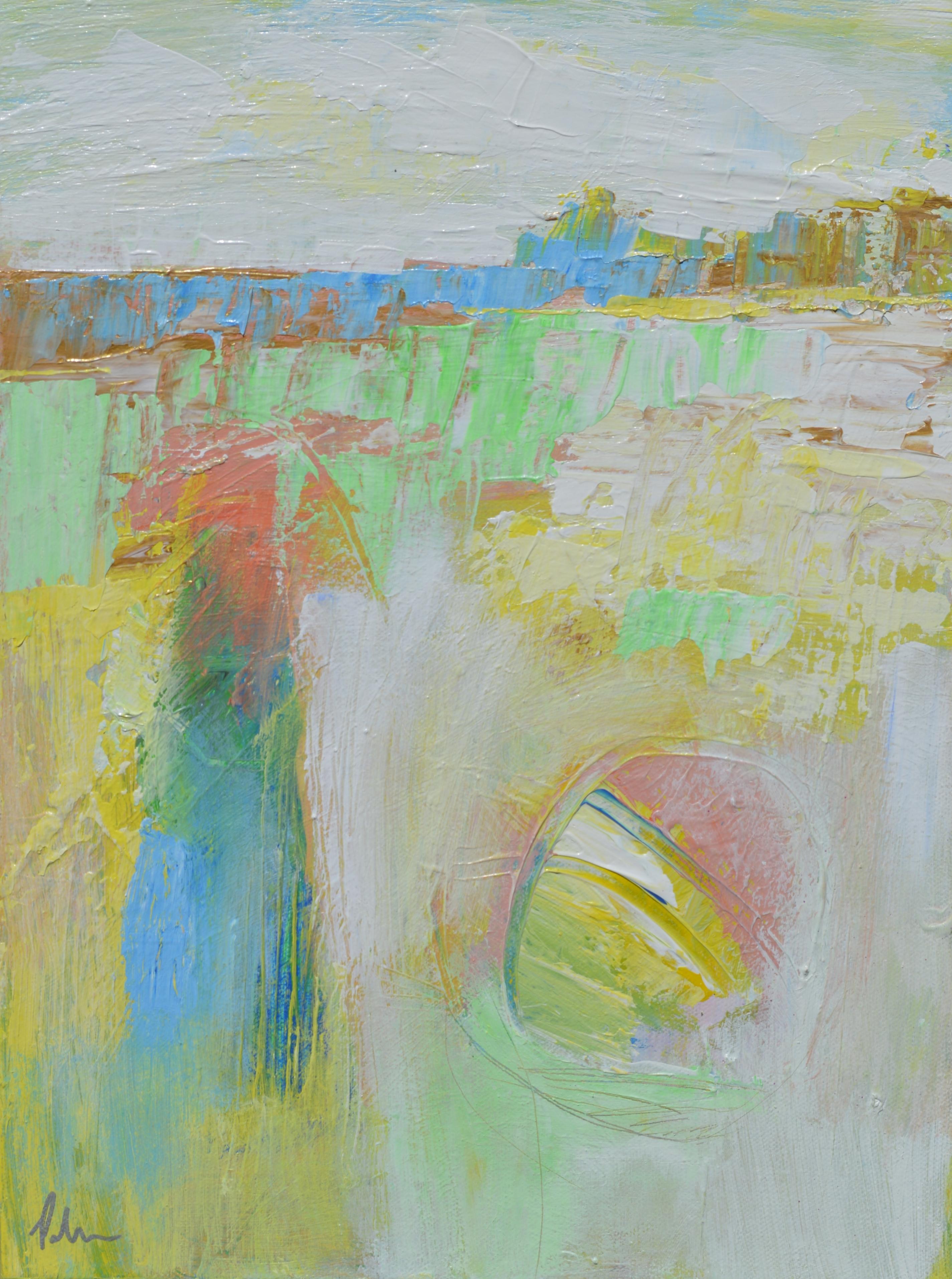 Abstract Painting Patrick O'Boyle - Peinture abstraite The Landscape Impression with Gold