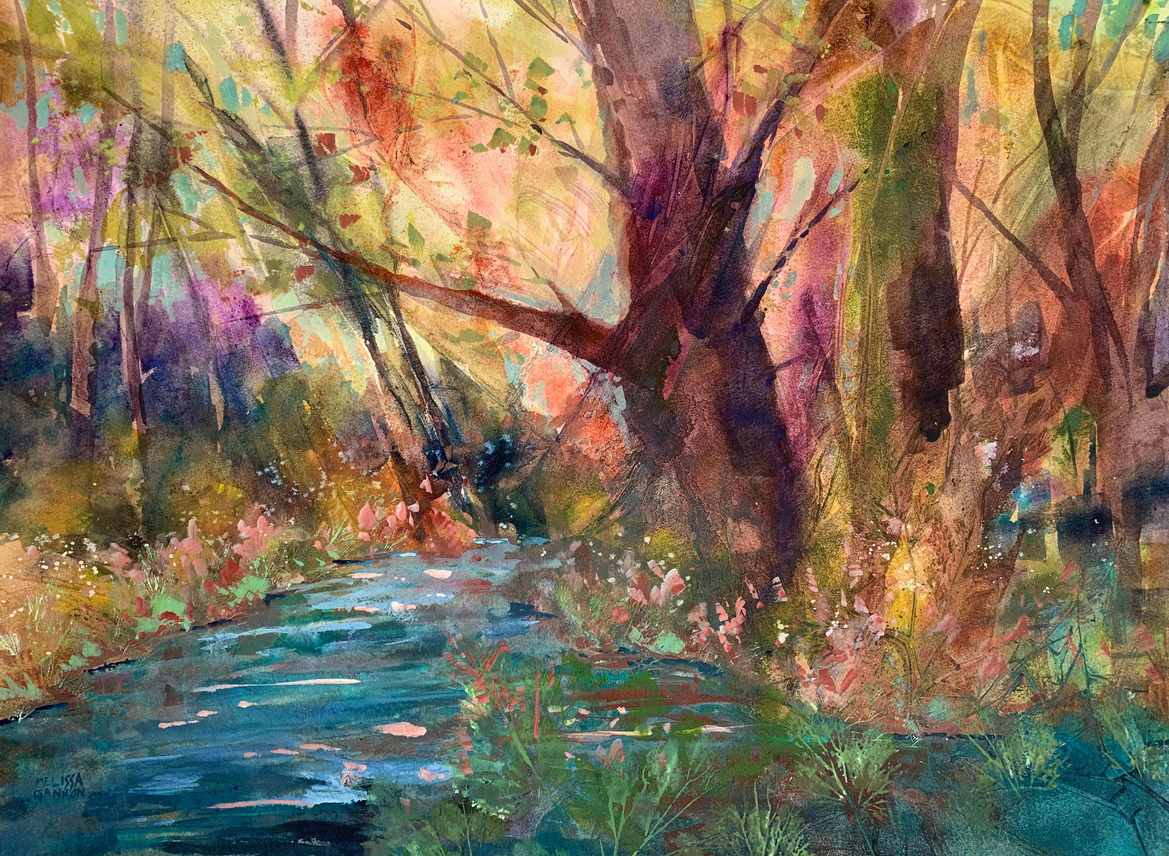 Beginnings of Spring, Original Painting - Mixed Media Art by Melissa Gannon