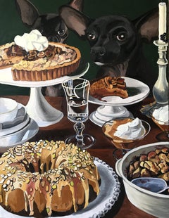 Doggie Dreamscape, Oil Painting