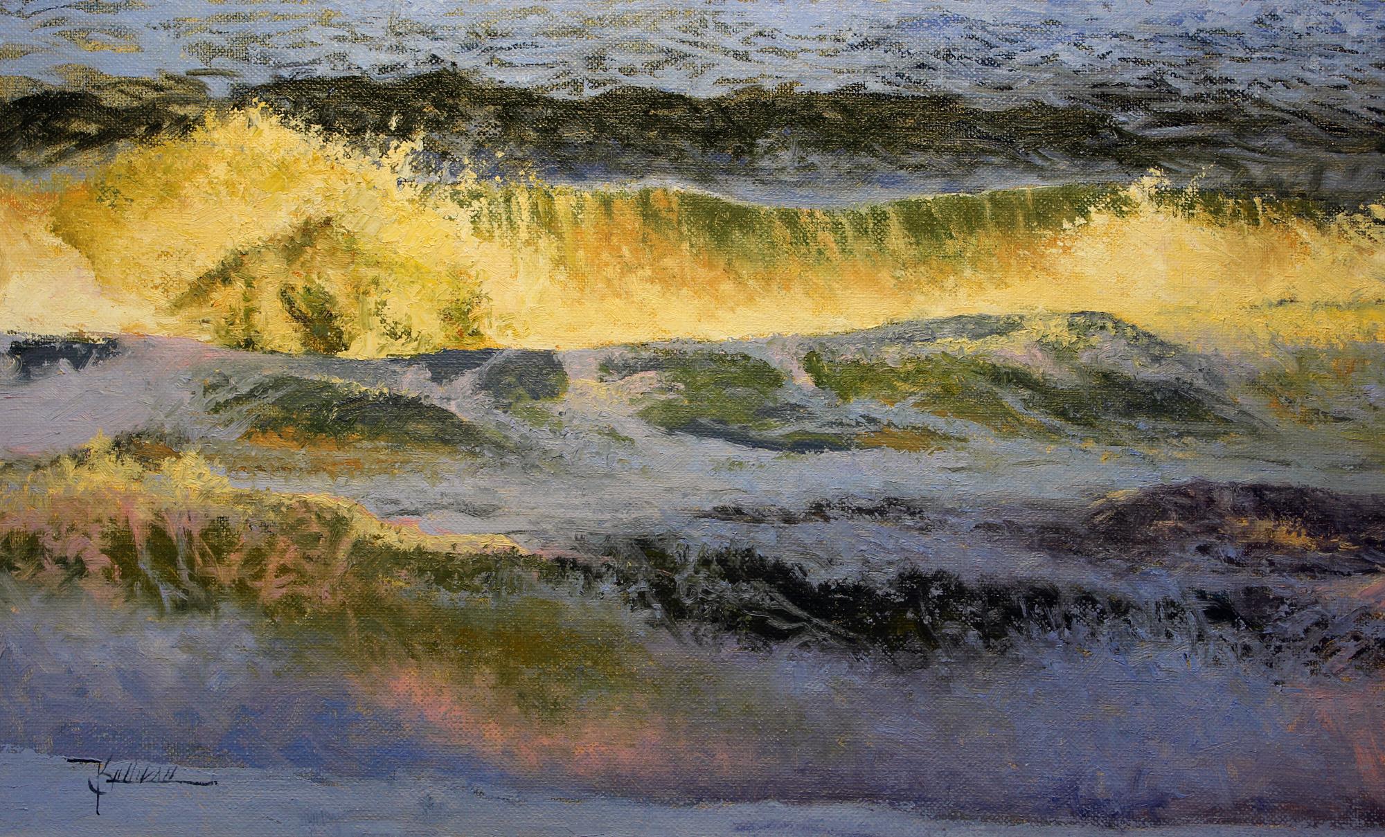 Evening Wave, Oil Painting - Art by Kent Sullivan