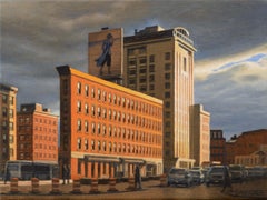 Ninth Avenue at Sunset, Oil Painting