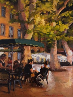 Summer Night in Aix, Oil Painting
