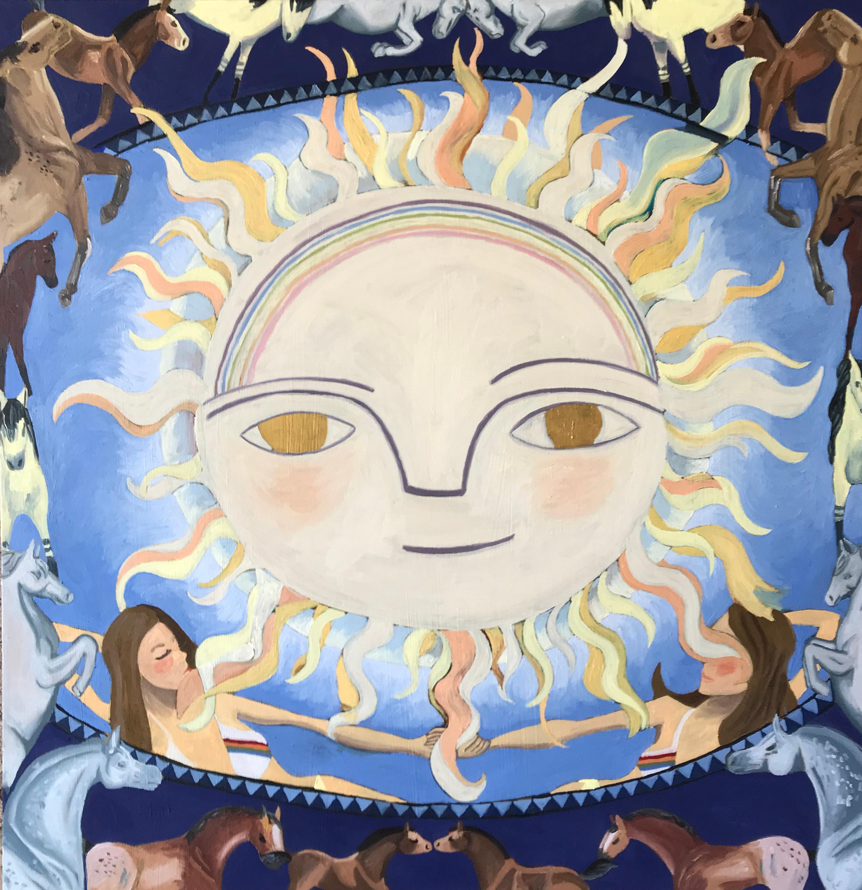 The Sun Tarot, Oil Painting - Art by Rachel Srinivasan