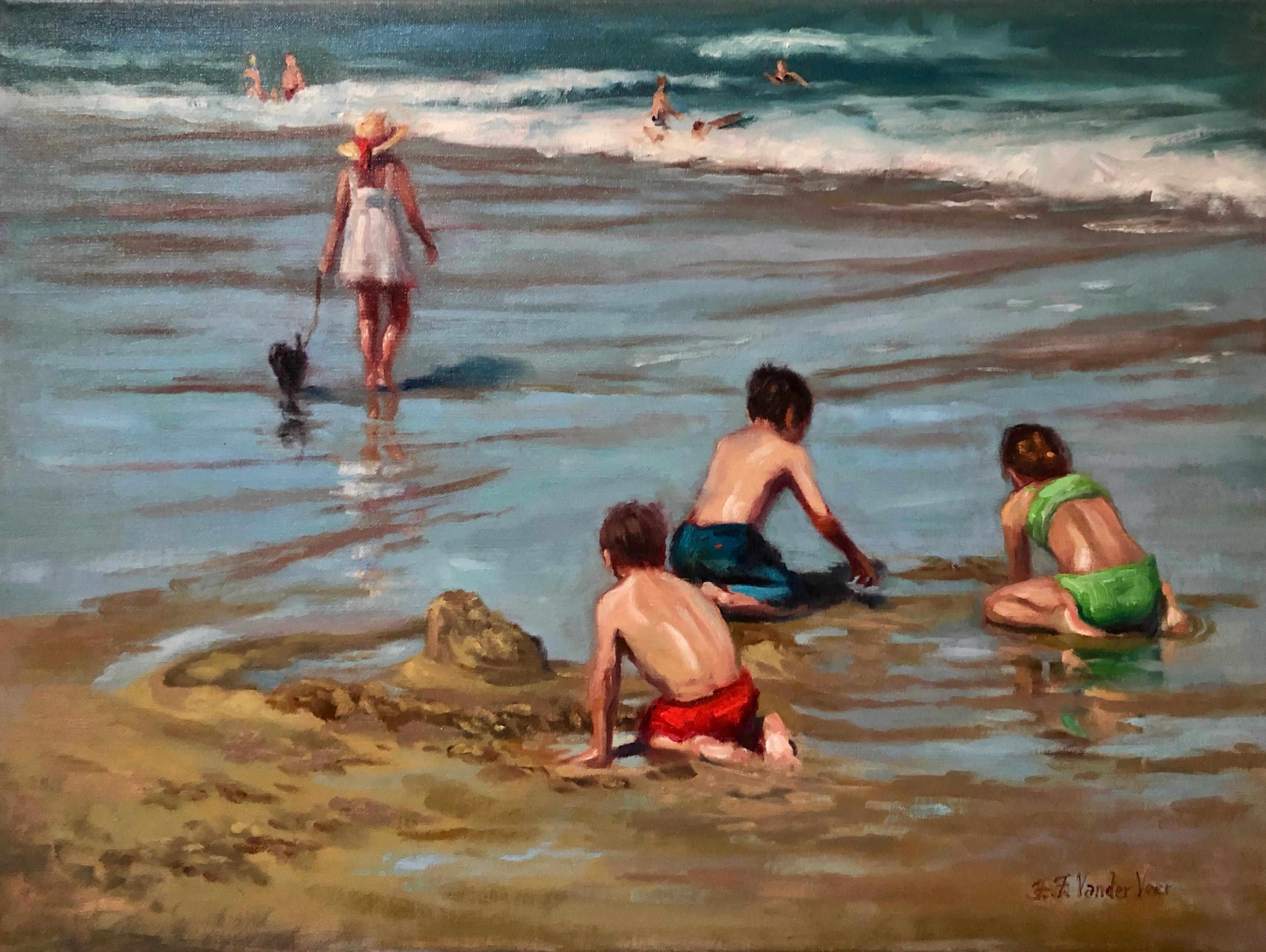 Faye Vander Veer Figurative Painting - Outgoing Tide, Oil Painting