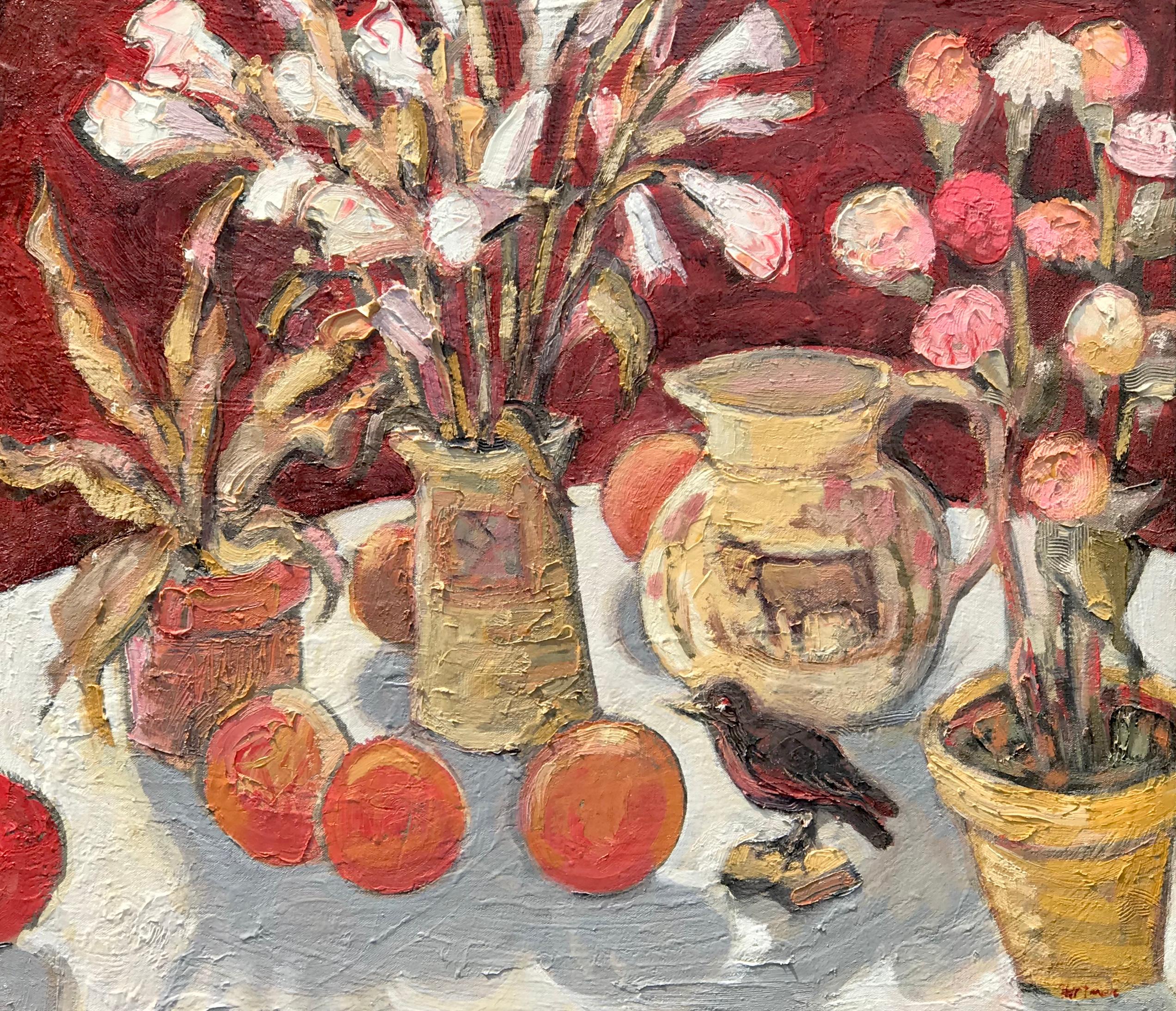 Still Life in a Limited Palette, Oil Painting - Art by James Hartman