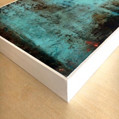 Abstraktes Ölgemälde „Drei Ansichten des Flusses“