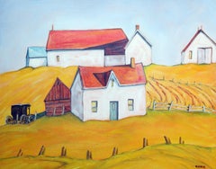 Amish Farm, Heuvelton, New York, Oil Painting