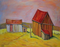 Dunrobin Barns, Oil Painting