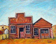 Old Bodie Bar and Barbershop, Oil Painting