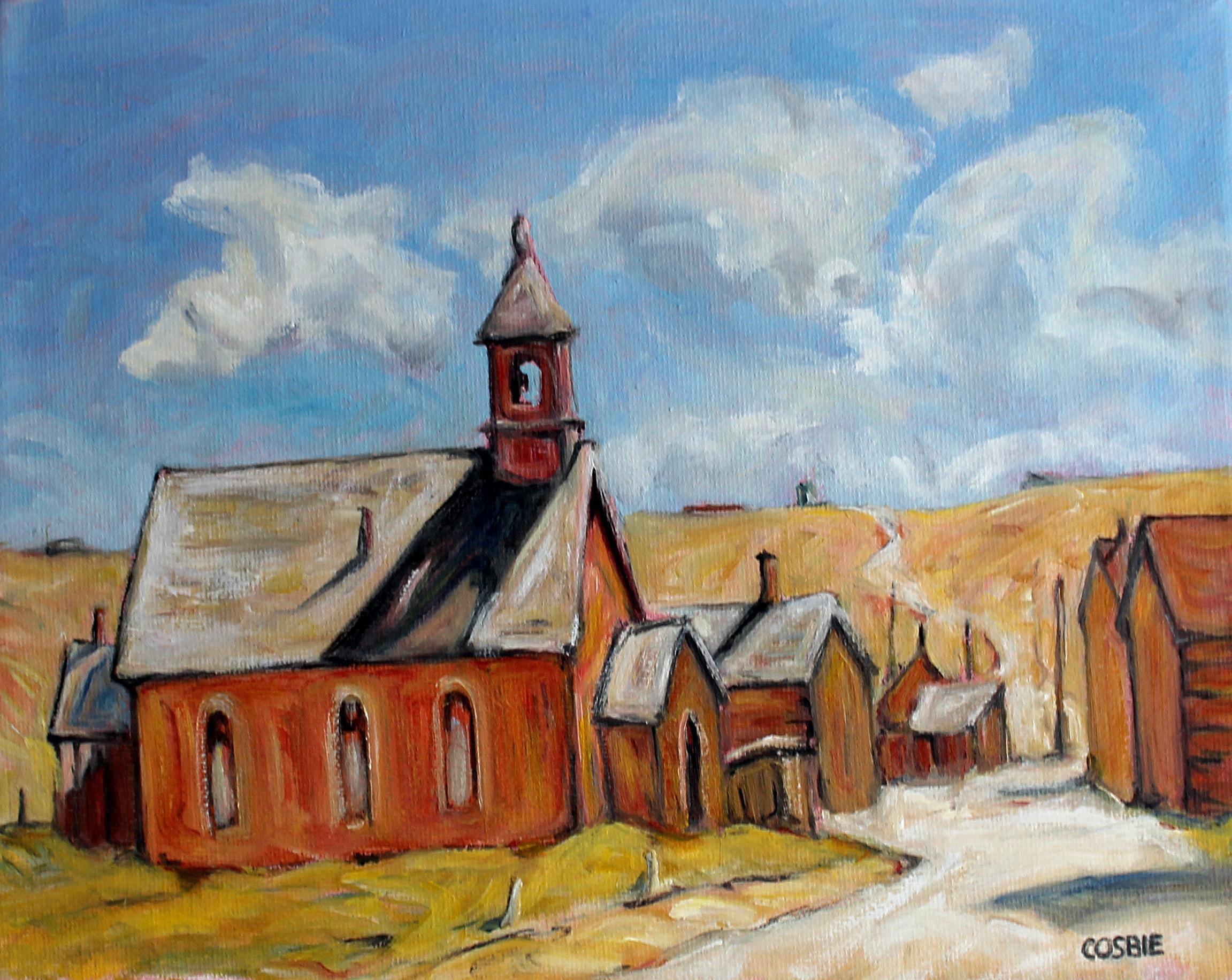 Greene & Greene, Bodie, California, Pittura a olio - Art di Doug Cosbie