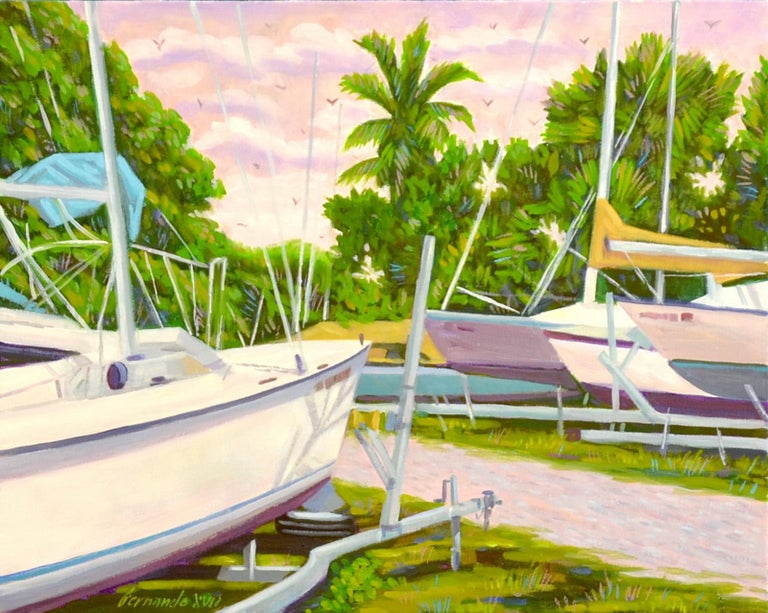 Fernando Soler Sarasota Boat Yard, Oil Painting For Sale at 1stDibs boatyards in sarasota