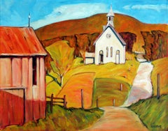 Adirondack Church, Oil Painting