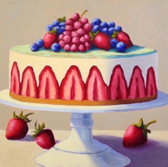 Strawberry Fraisier, Oil Painting