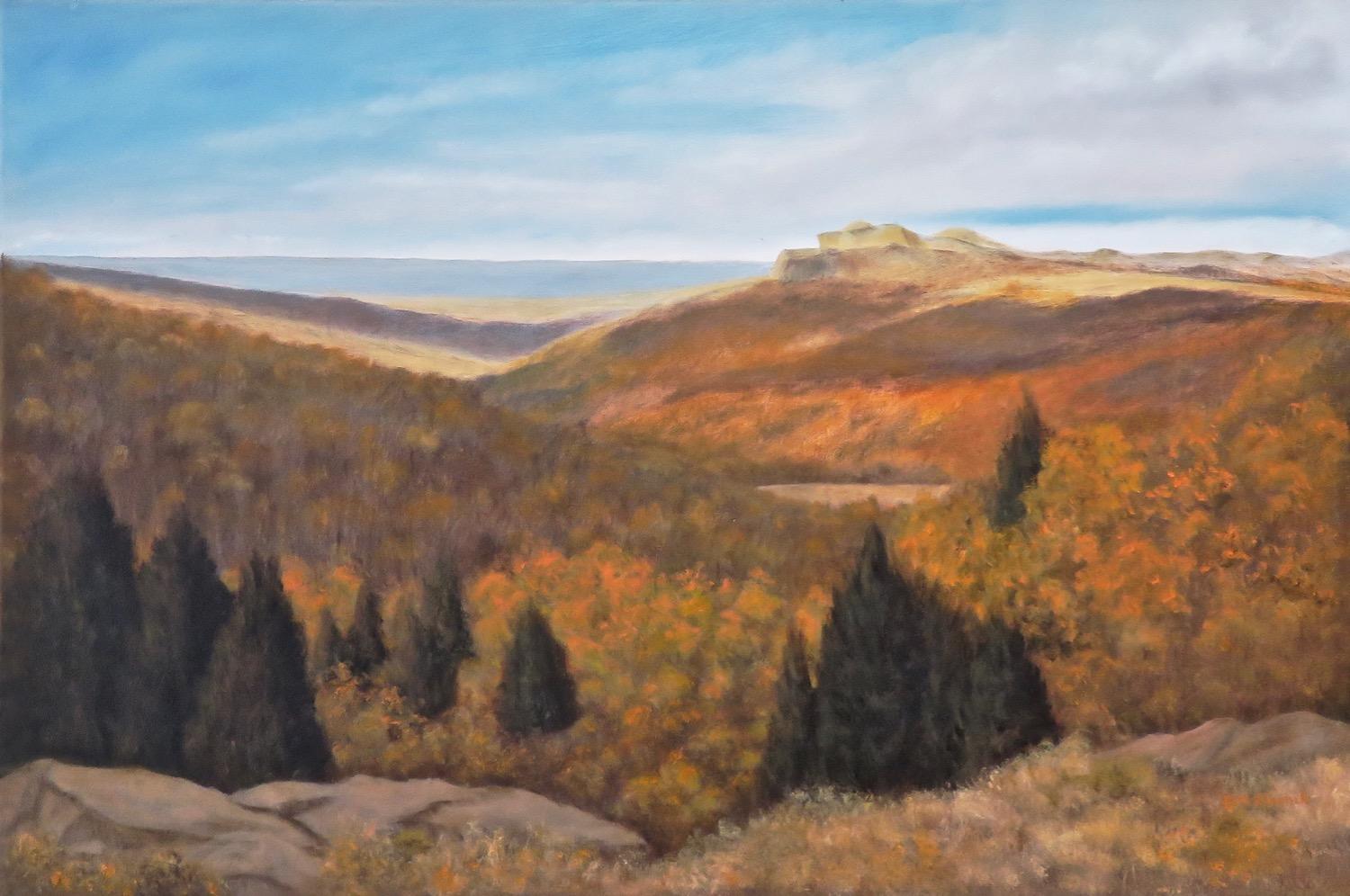 Eugene Rinchik Landscape Painting - Northern New Mexico Autumn, Oil Painting