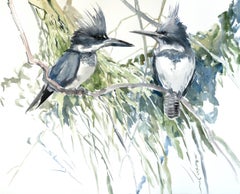 Belted Kingfishers, Original Painting