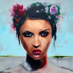Flower Girl, Oil Painting