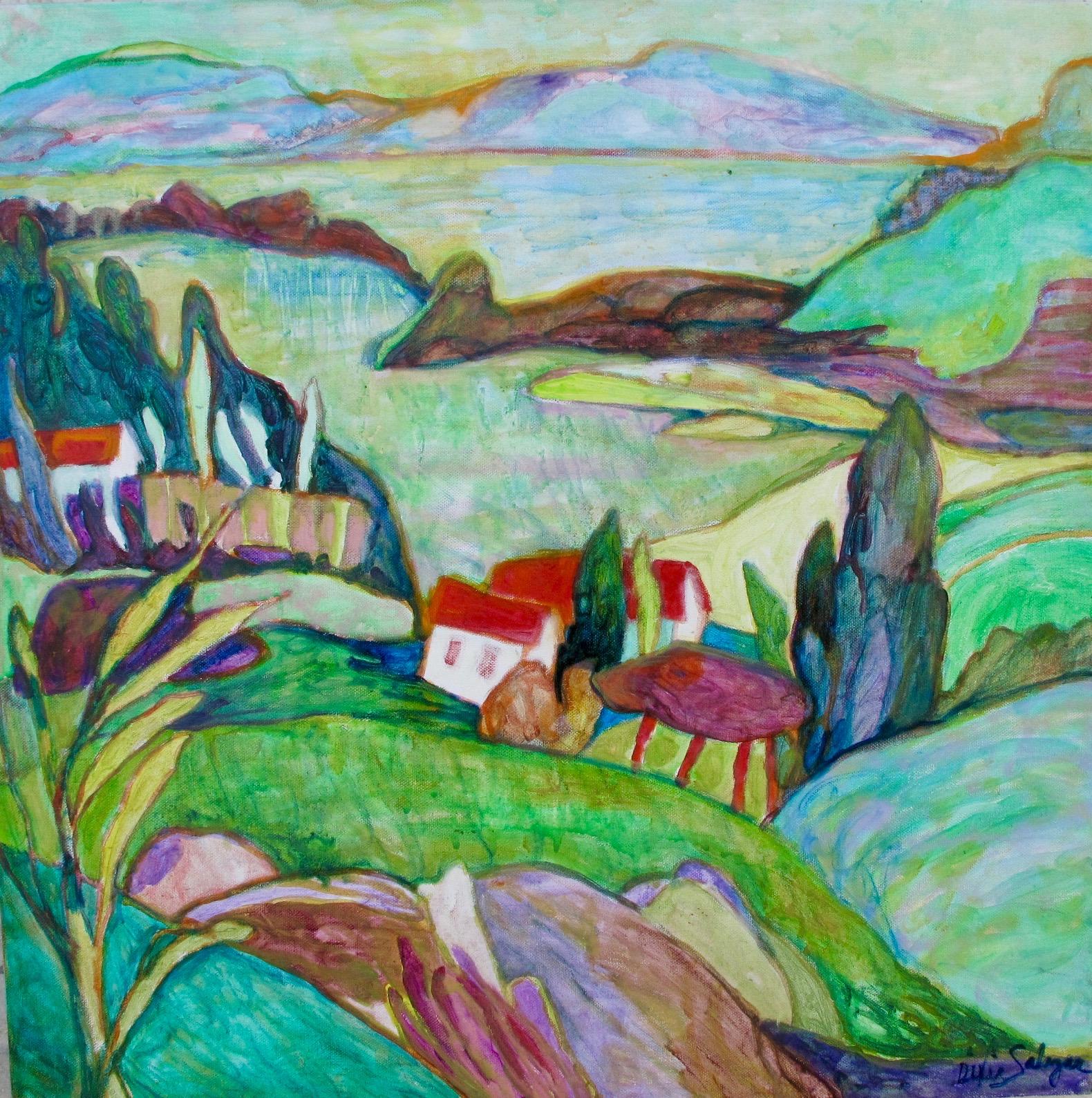 Dixie Salazar - Central Coast Hills, Oil Painting For Sale at 1stDibs