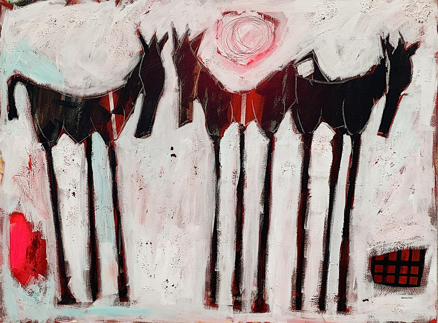 Rick Hamilton Animal Painting - You Will Always Be My Dark Horse, Original Painting